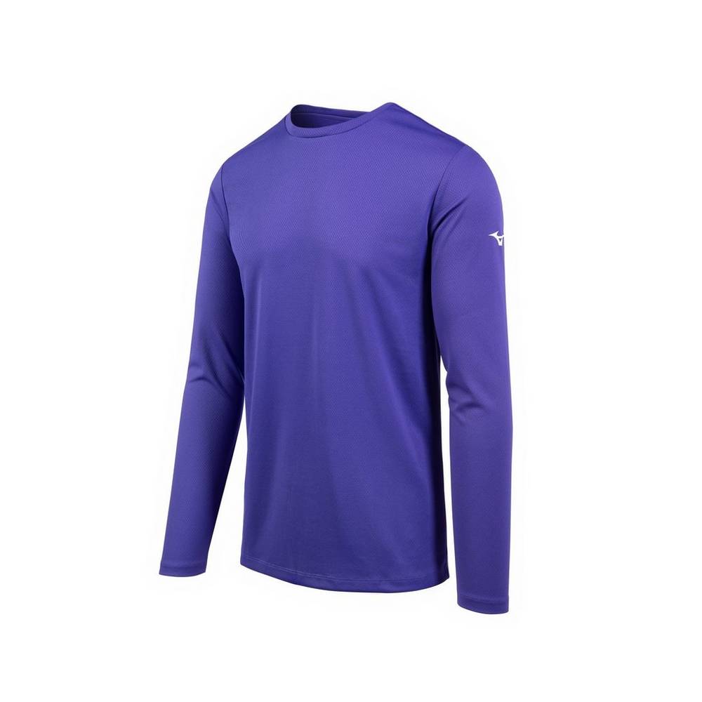 Mizuno Men's Long Sleeve T-Shirts Purple (530063-CXE)